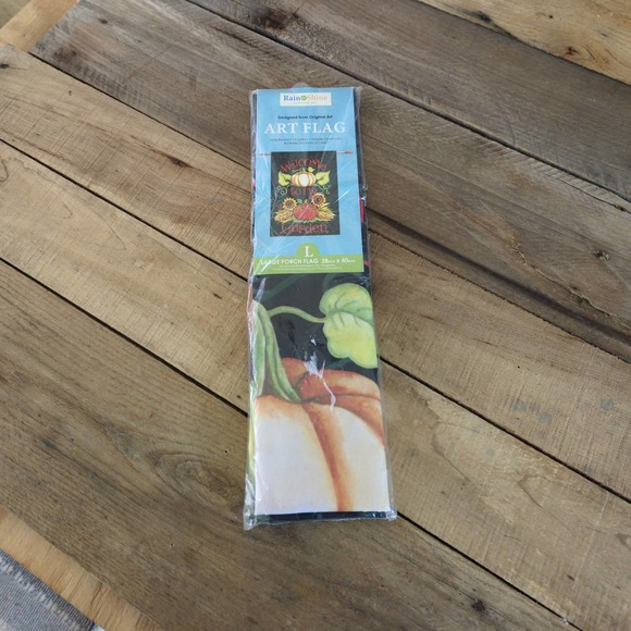 Vintage 1999 Large 28" x 40" Outdoor Porch Flag Welcome to my Garden - Picture 3 of 5